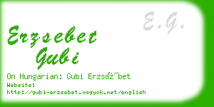 erzsebet gubi business card